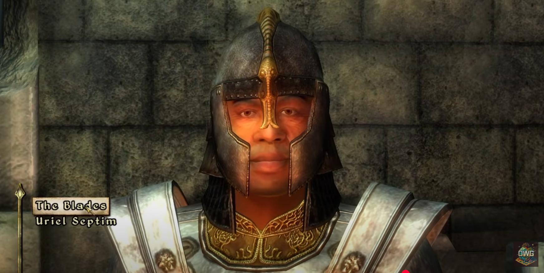 An image of a player exploring an Oblivion gate.